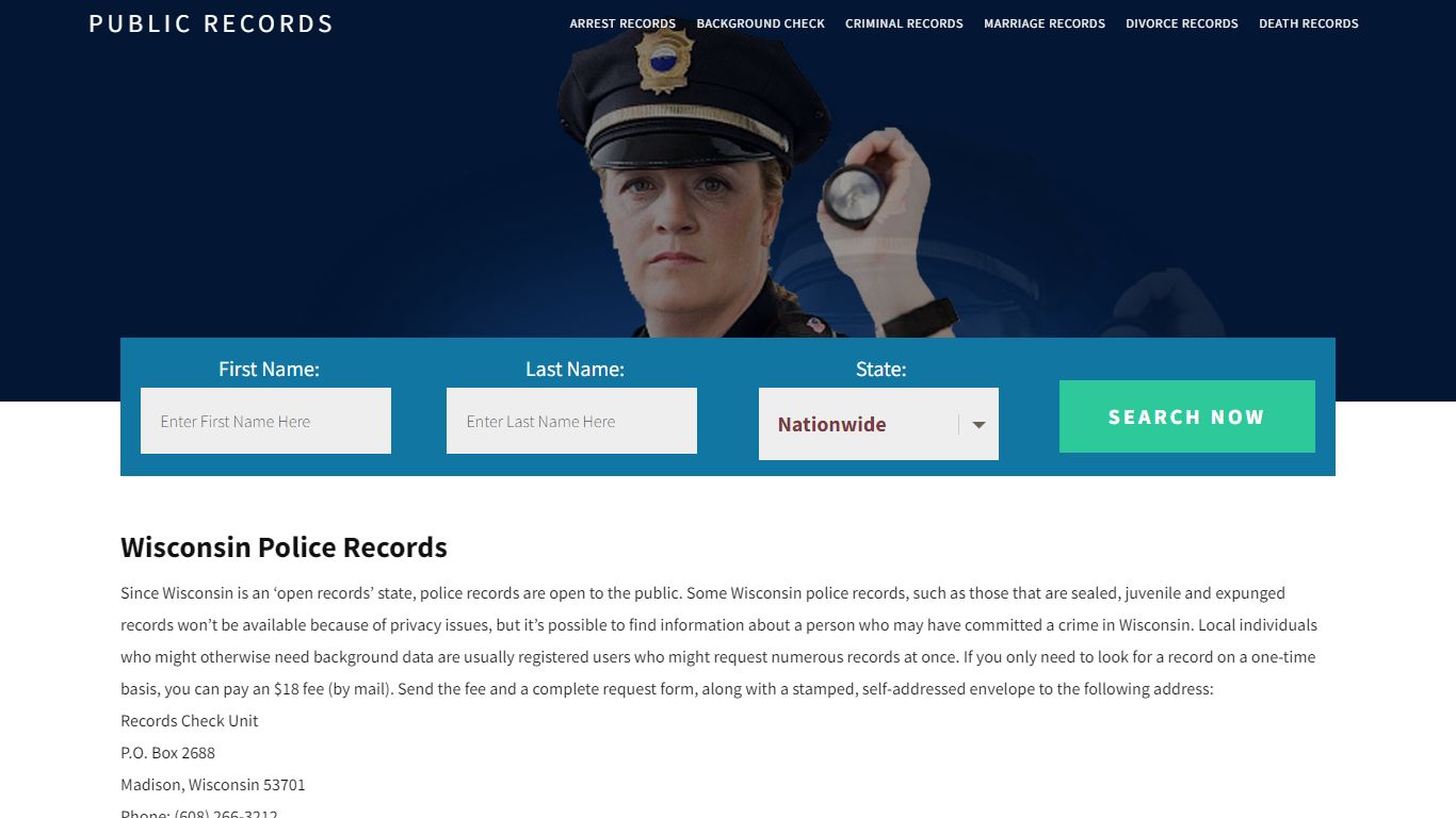 Wisconsin Police Records | Get Instant Reports On People